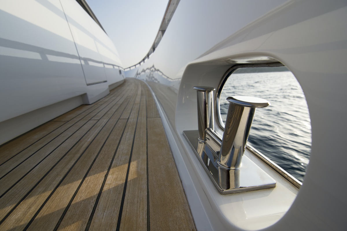 Deck of a private yacht